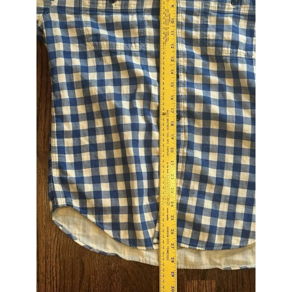 J Crew Dress Shirt Plaid Tailored Fit Long Sleeve Button‎ Up Casual Mens Large